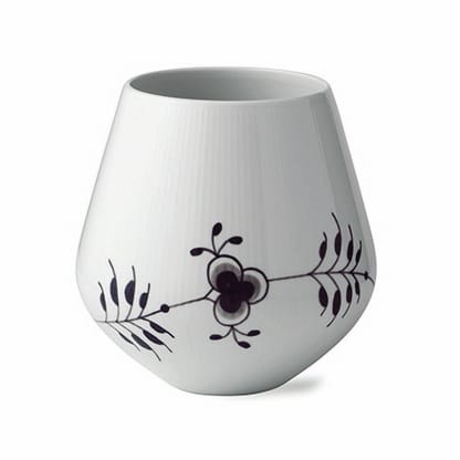 Black Fluted Mega musta maljakko, 20,5 cm Royal Copenhagen