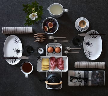Black Fluted Mega -suorakulmainen vati - 24 cm - Royal Copenhagen