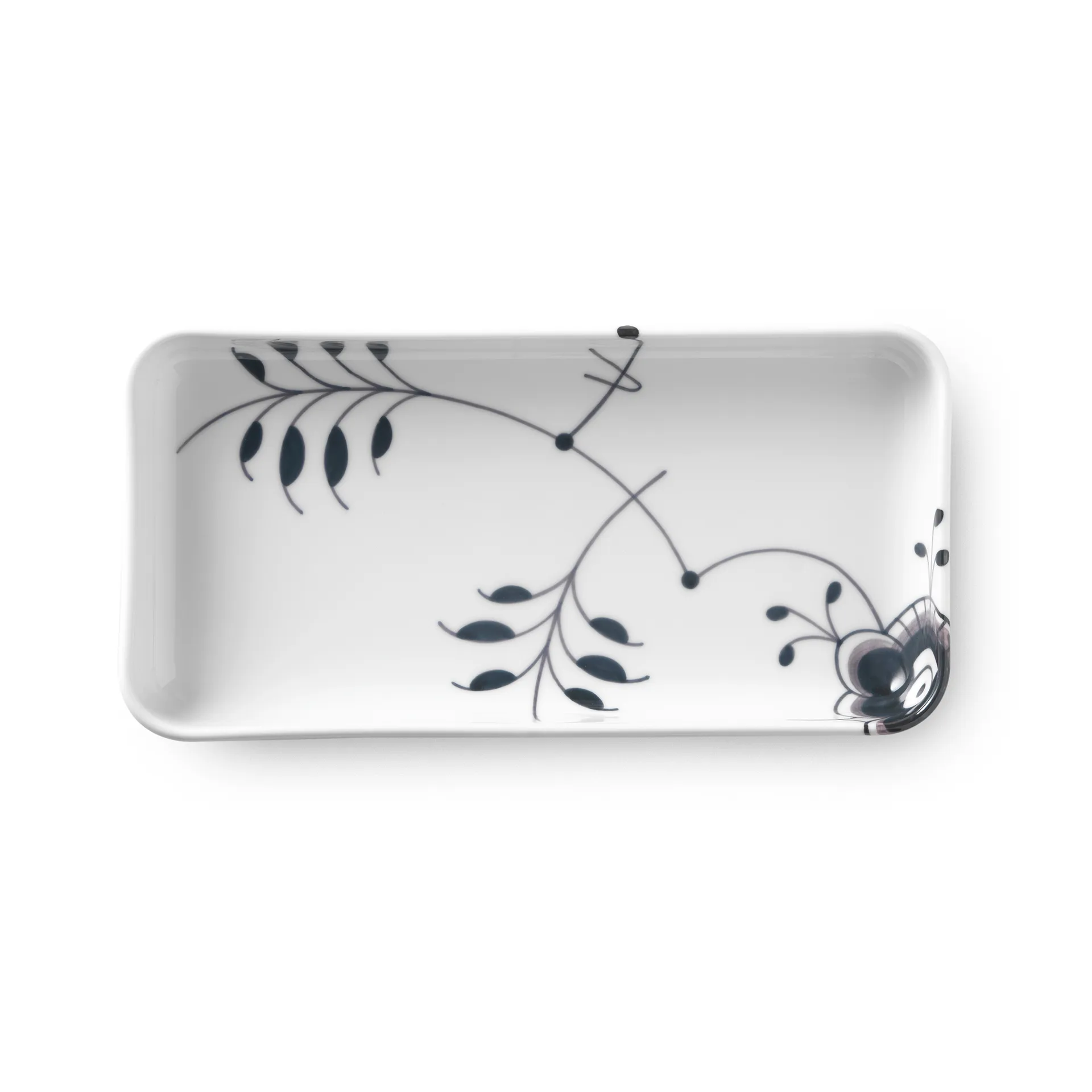 Black Fluted Mega -suorakulmainen vati, 24 cm Royal Copenhagen