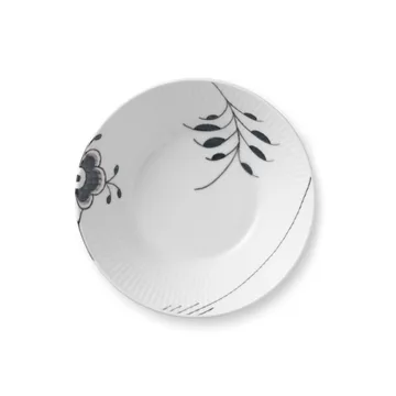 Black Fluted Mega syvä lautanen - Ø 17 cm - Royal Copenhagen