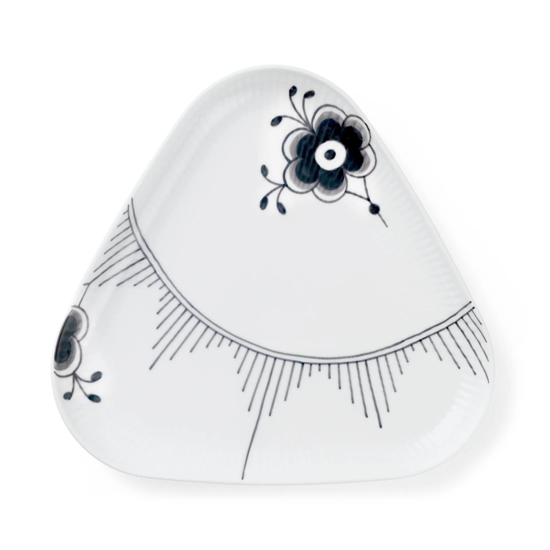 Black Fluted Mega tarjoilusetti 4 osaa, Musta-valkoinen Royal Copenhagen