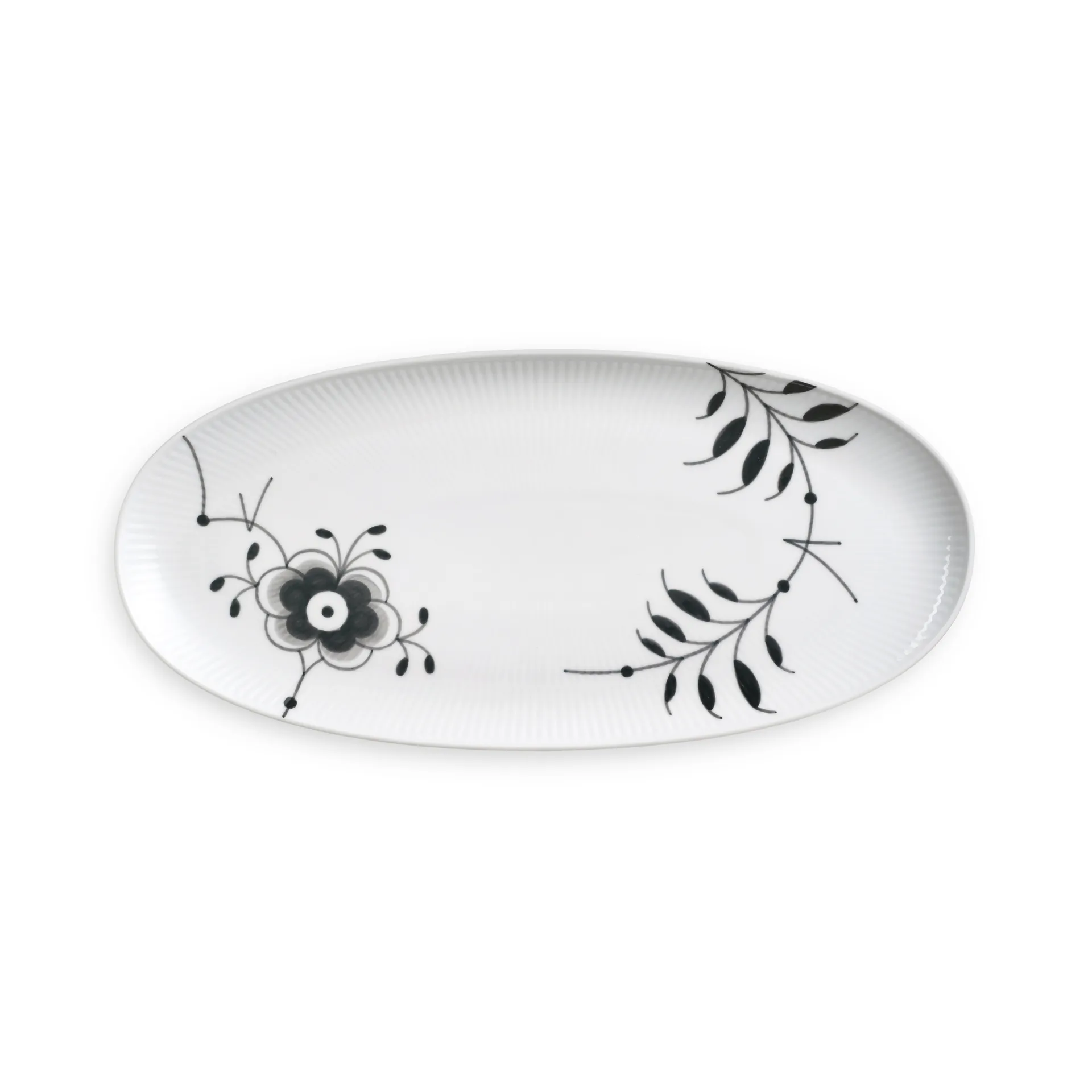 Black Fluted Mega -vati ovaali, 37 cm Royal Copenhagen