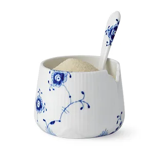 Blue Elements -sokerikulho lusikalla - 20 cl - Royal Copenhagen
