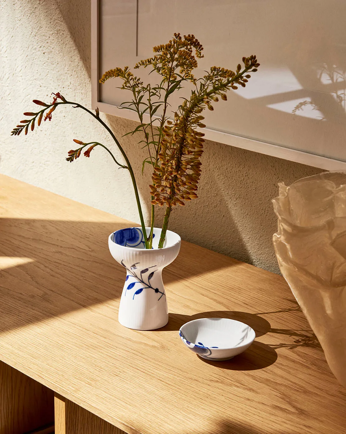 Blue Fluted Mega avoin maljakko, 11 cm Royal Copenhagen