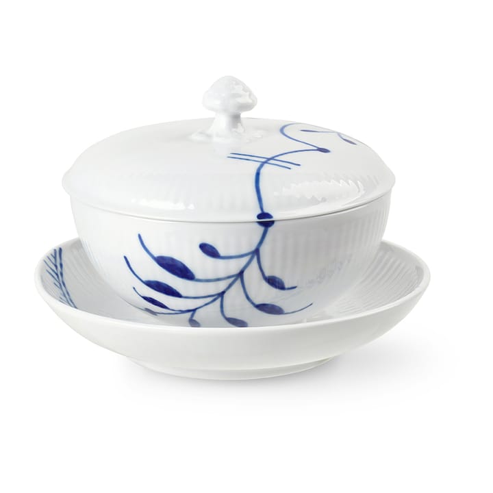 Blue Fluted Mega kulho kannella ja lautasella, 38 cl Royal Copenhagen