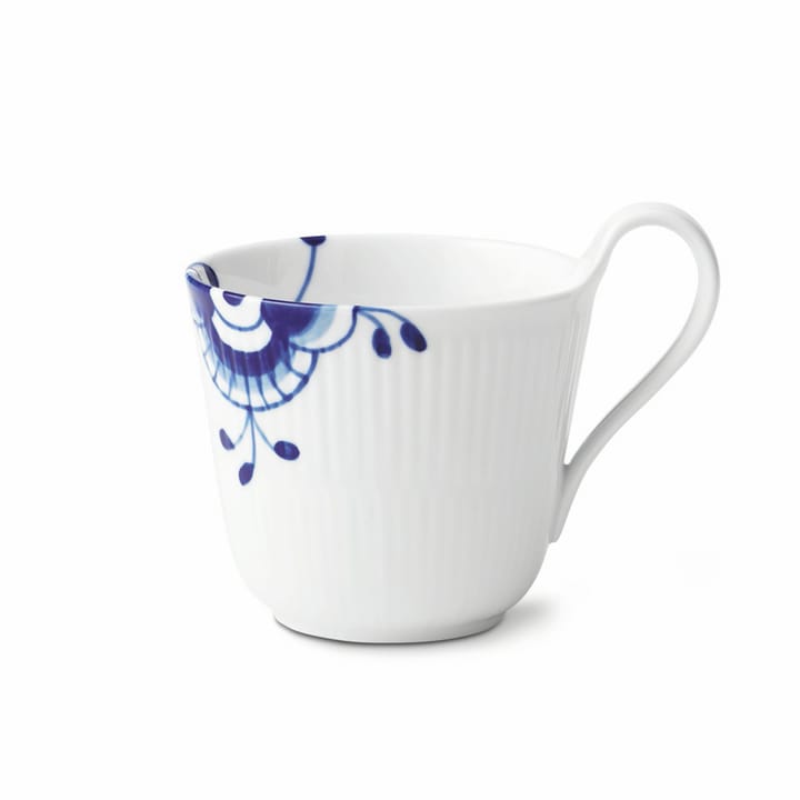 Blue Fluted Mega kuppi korkealla kahvalla - 33 cl - Royal Copenhagen