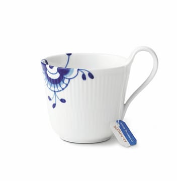 Blue Fluted Mega kuppi korkealla kahvalla - 33 cl - Royal Copenhagen