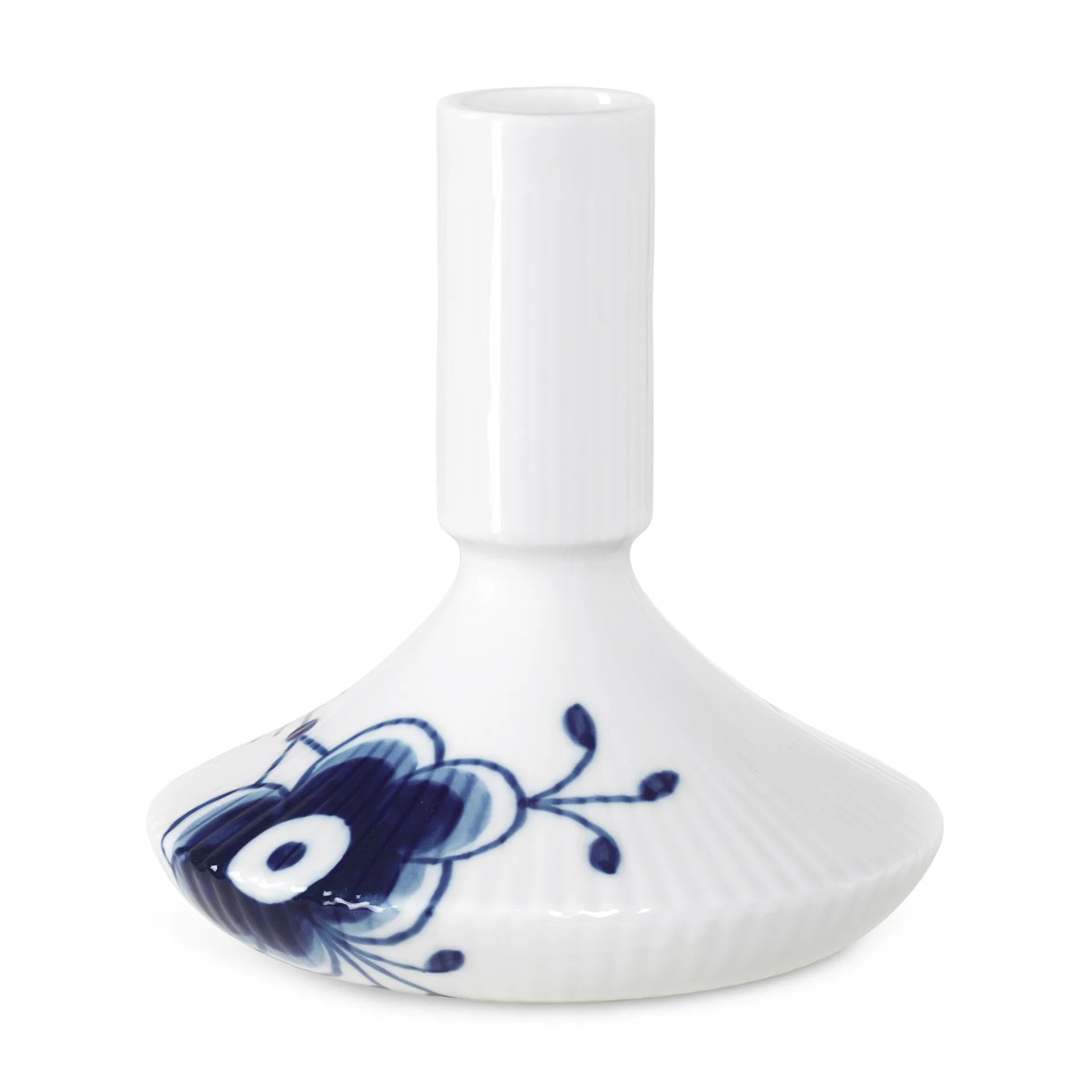 Blue Fluted Mega kynttilänjalka, 12 cm Royal Copenhagen