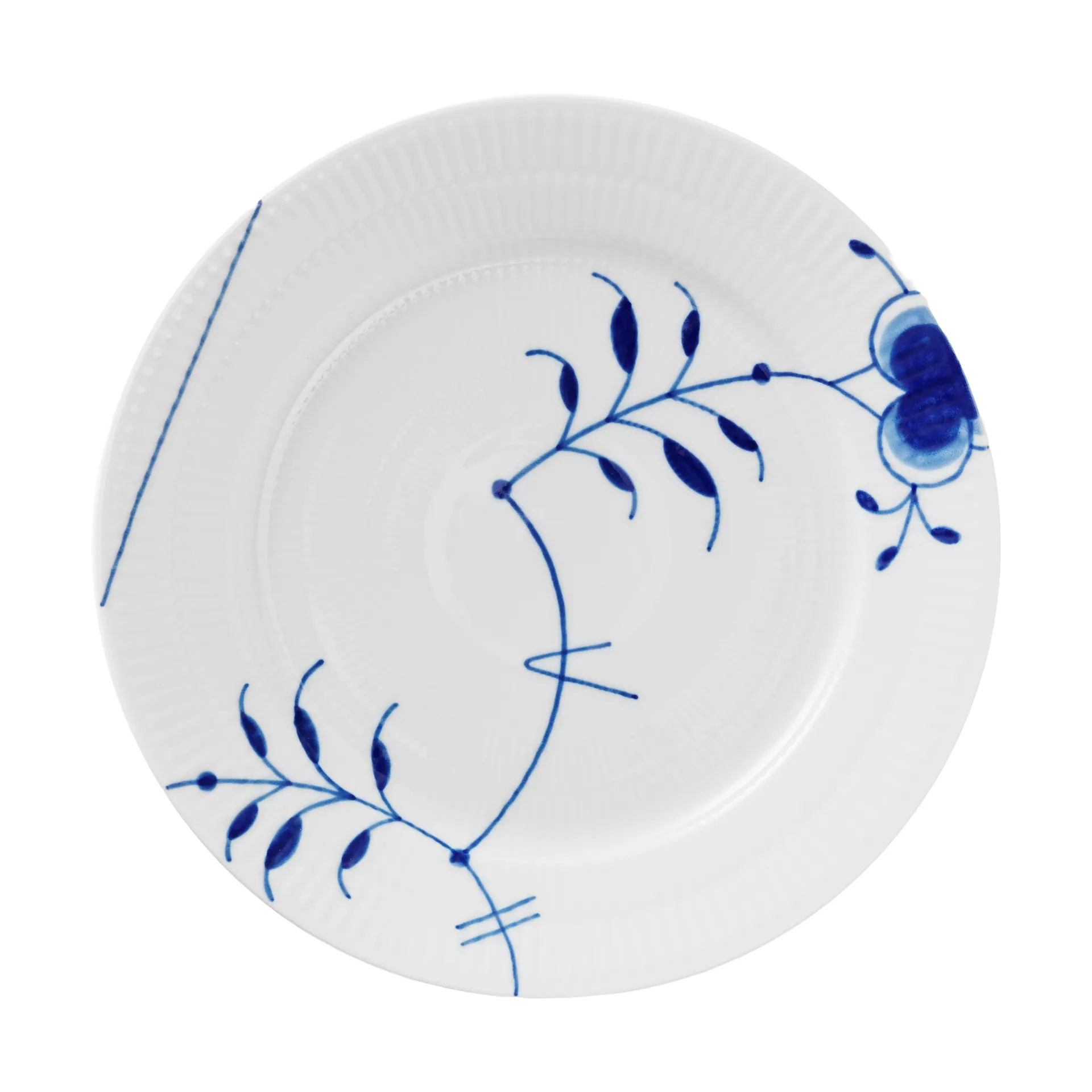 Blue Fluted Mega Limited Edition jälkiruokalautanen Ø22 cm, White-blue Royal Copenhagen