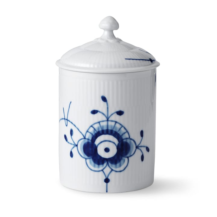 Blue Fluted Mega – purkki kannella - 16 cm - Royal Copenhagen