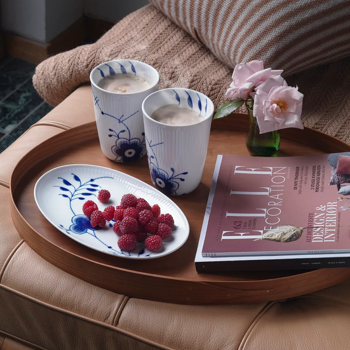 Blue Fluted Mega soikea lautanen, Ø 23 cm Royal Copenhagen