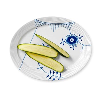 Blue Fluted Mega soikea lautanen - Ø 33 cm - Royal Copenhagen
