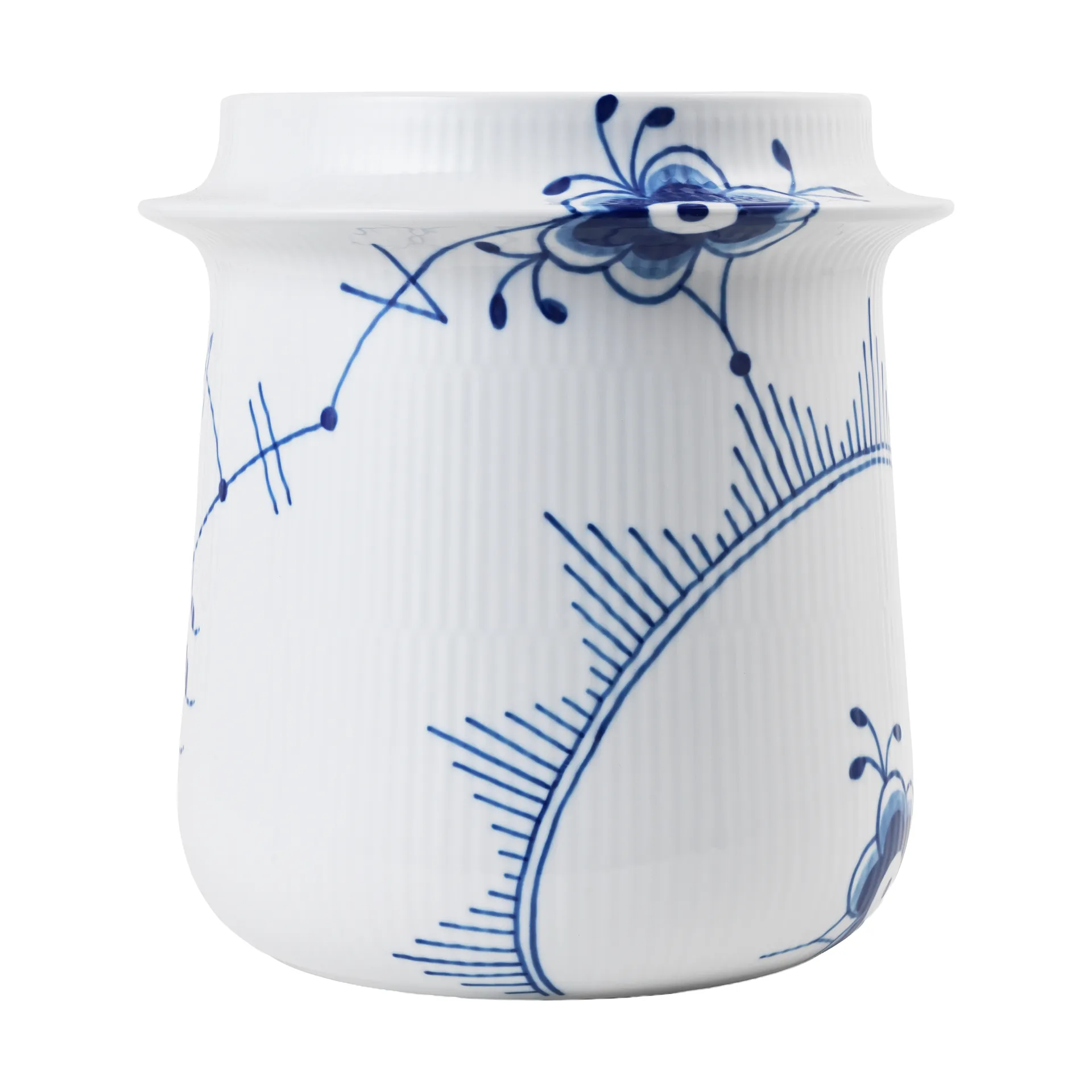 Blue Fluted Mega viinicooleri 21,5 cm, White-blue Royal Copenhagen