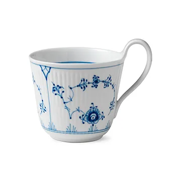 Blue Fluted Plain muki, 33 cl - korkea korva Royal Copenhagen