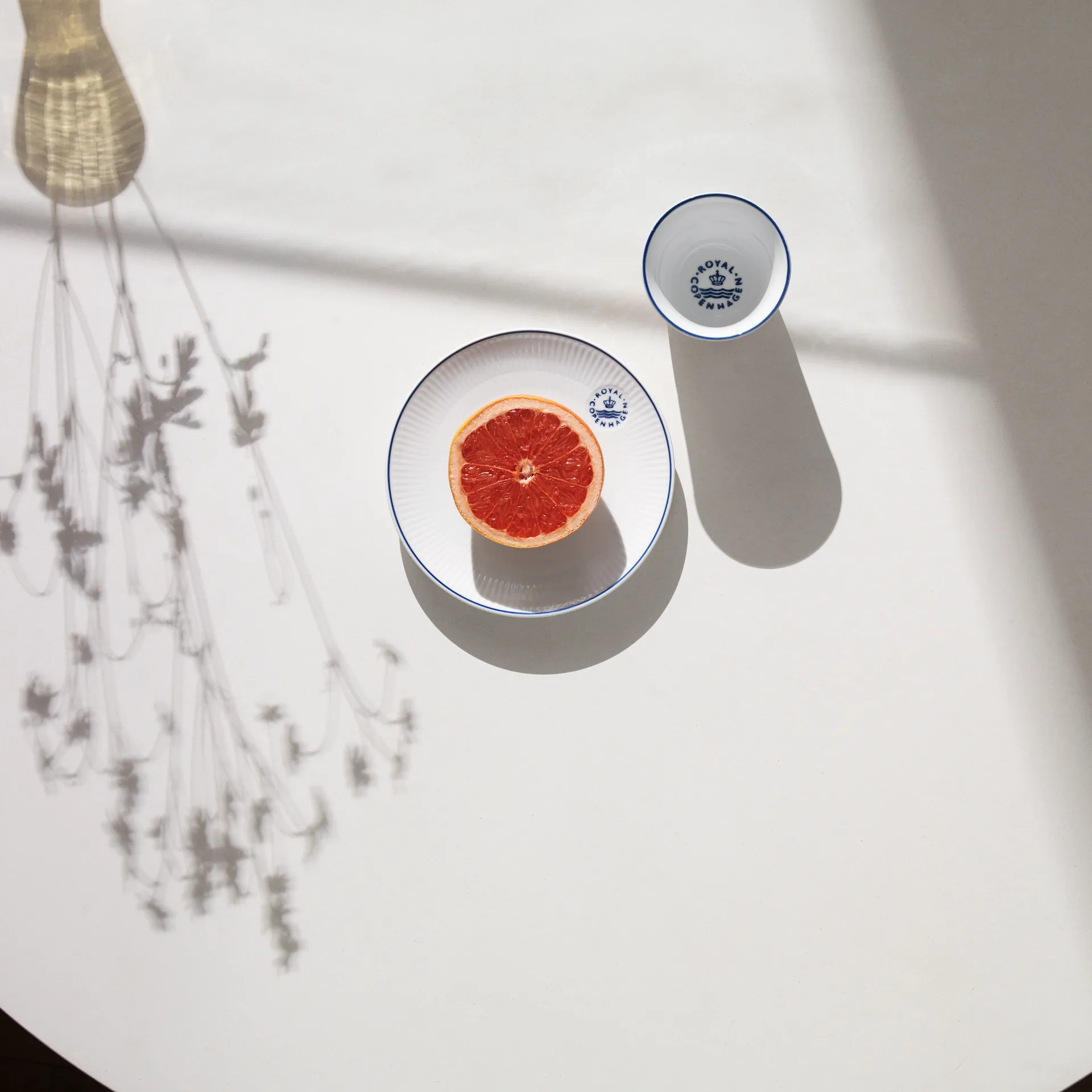 Blueline coupe -lautanen Ø 19 cm, Valkoinen-sininen Royal Copenhagen