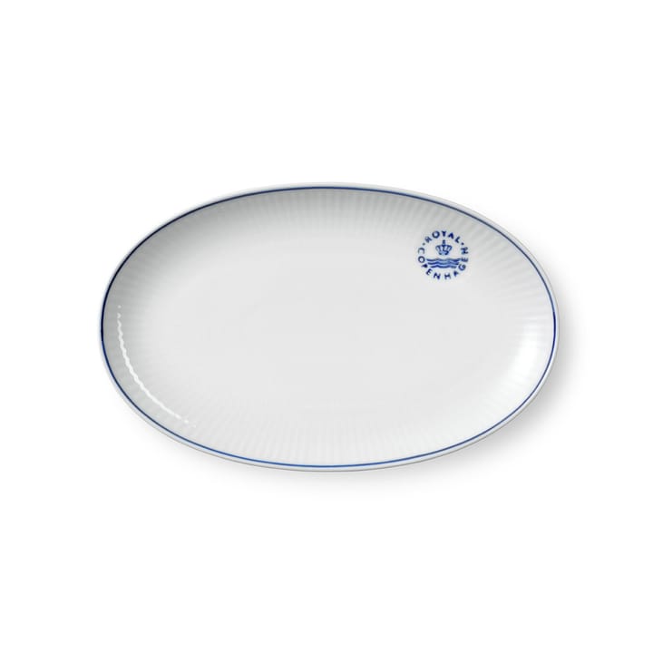 Blueline leipälautanen ovaali 23 cm - Valkoinen-sininen - Royal Copenhagen