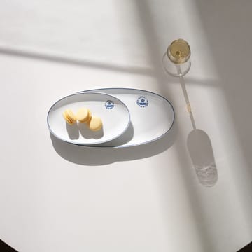 Blueline leipälautanen ovaali 23 cm - Valkoinen-sininen - Royal Copenhagen