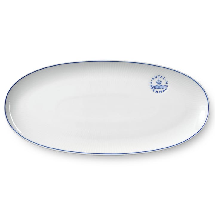 Blueline tarjoiluvati ovaali 37 cm - Valkoinen-sininen - Royal Copenhagen