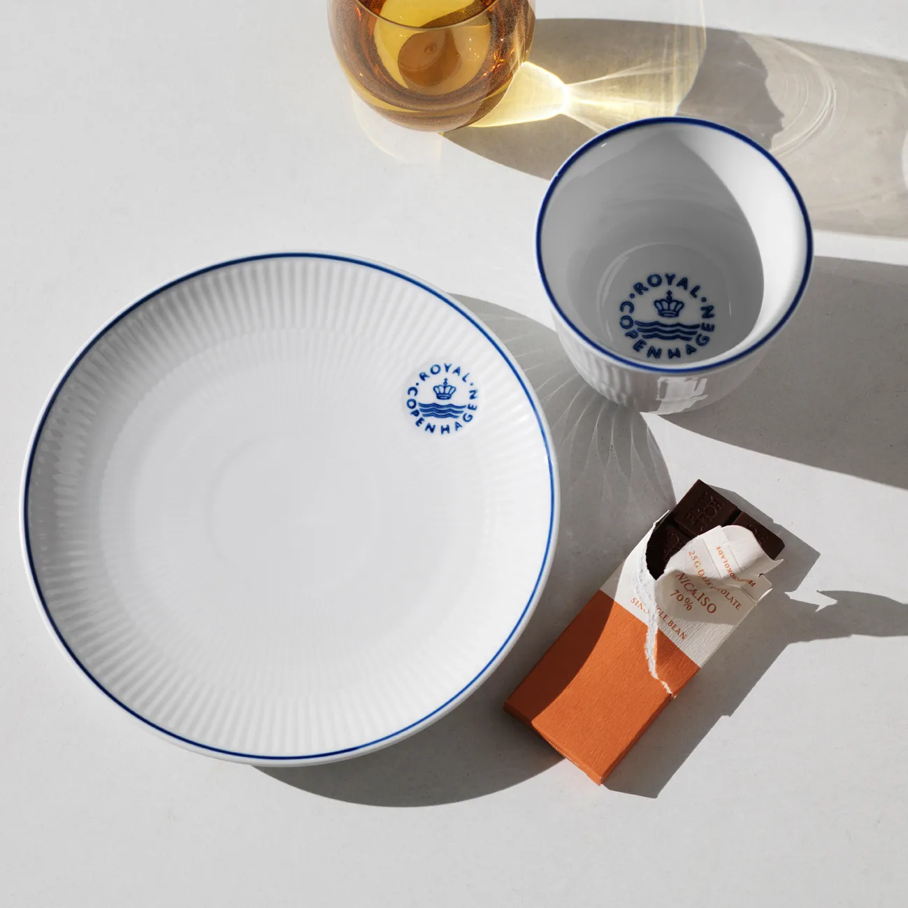 Blueline termosmuki 26 cl, Valkoinen-sininen Royal Copenhagen