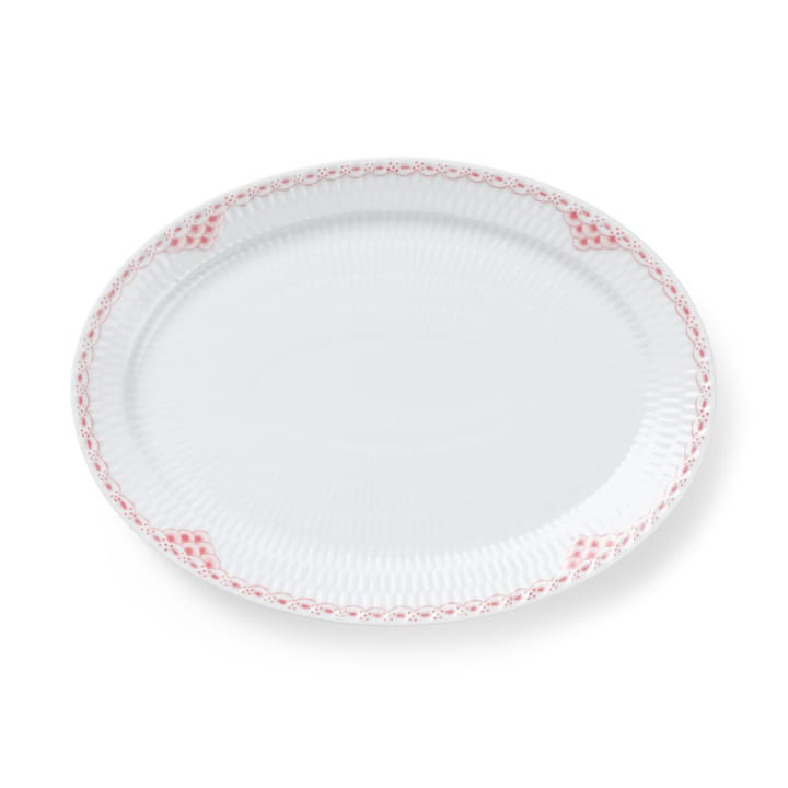 Coral Lace soikea lautanen 21x28,5 cm, Koralli-valkoinen Royal Copenhagen