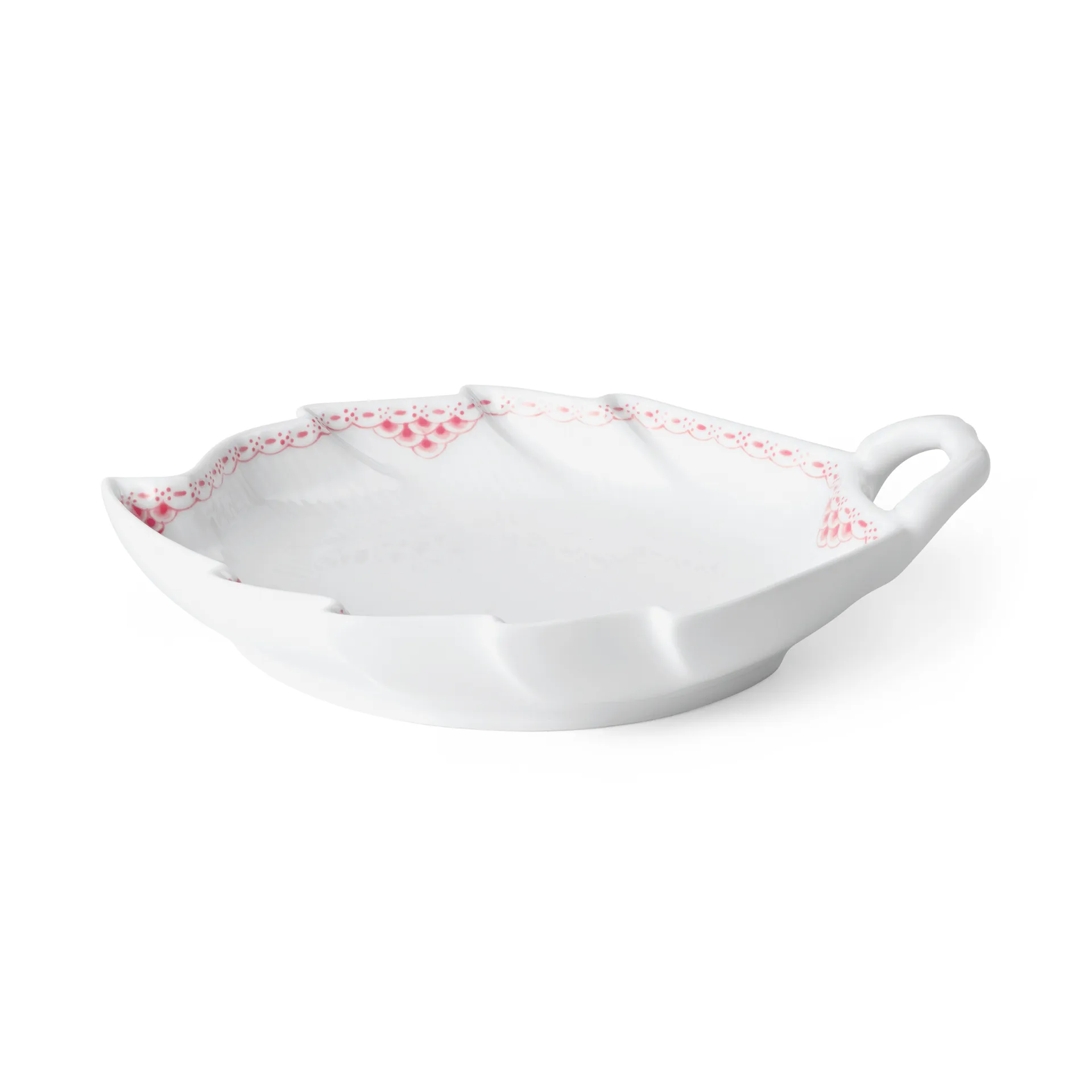 Coral Lace -vati lehden muotoinen, Koralli-valkoinen Royal Copenhagen