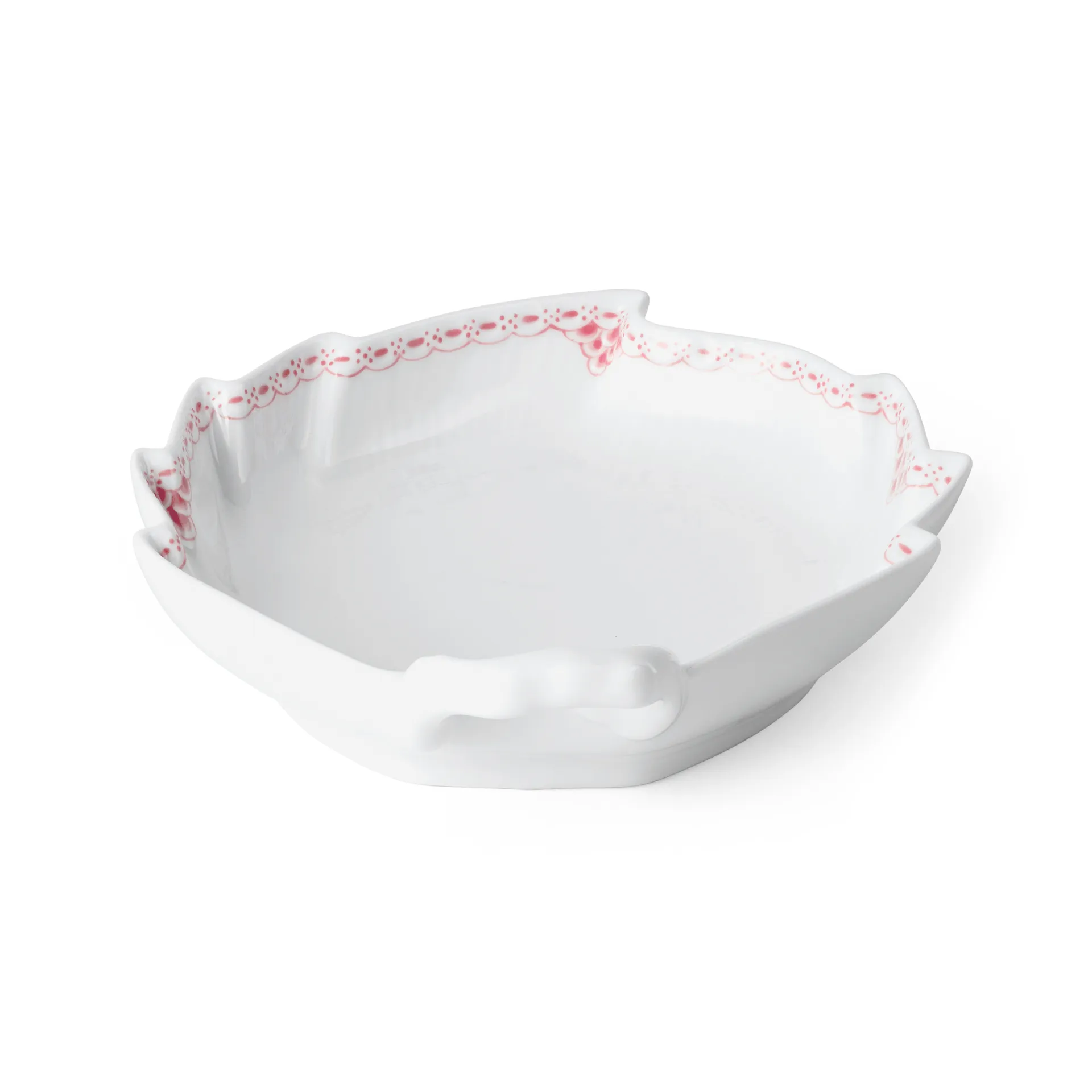 Coral Lace -vati lehden muotoinen, Koralli-valkoinen Royal Copenhagen