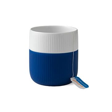 Fluted Contrast muki - mega blue (tummansininen) - Royal Copenhagen