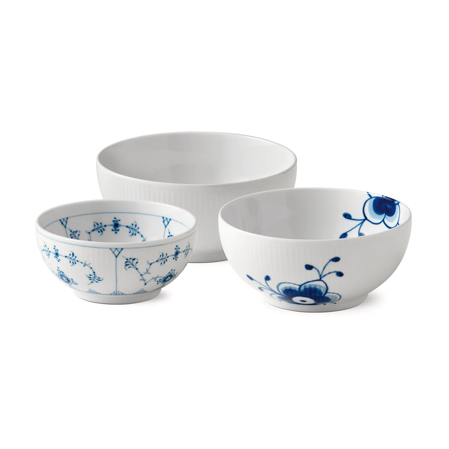 History Mix kulhot 3-pakkaus, Setti 1 (47 cl, 73 cl, 110 cl) Royal Copenhagen