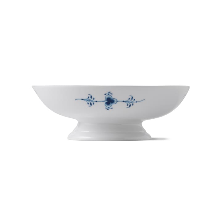 Musselmalet aaltopintainen jalallinen kulho Ø 17 cm - Valkoinen-sininen - Royal Copenhagen