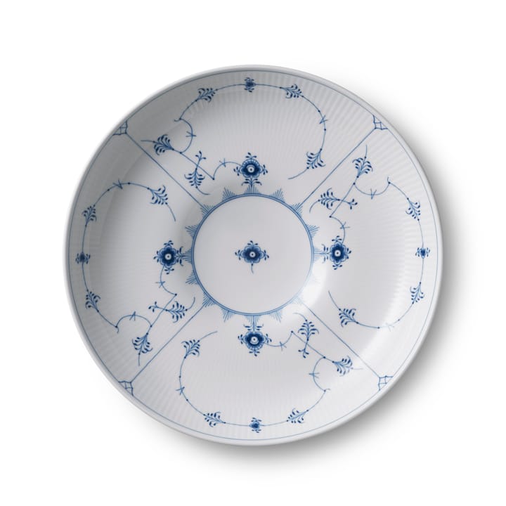 Musselmalet aaltopintainen kulho Ø 34 cm - Valkoinen-sininen - Royal Copenhagen