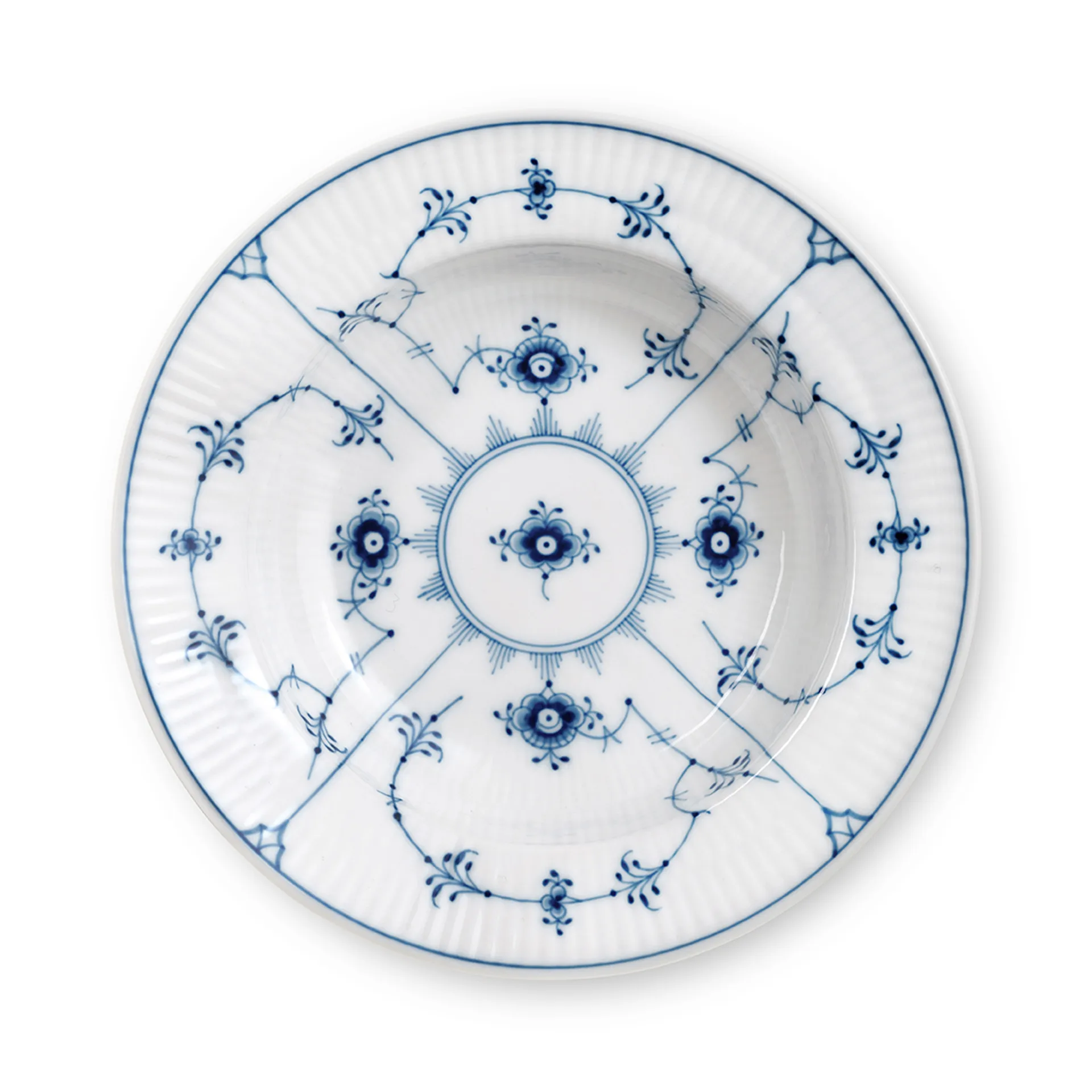 Musselmalet uurrettu reunallinen syvä lautanen, Ø17 cm Royal Copenhagen