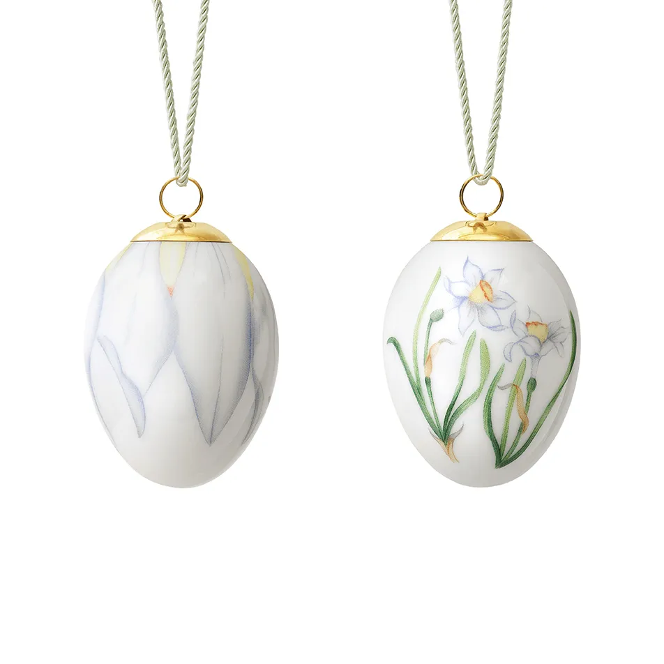 Royal Copenhagen -pääsiäismuna 2022 6 cm 2 osaa, Runoilijan pääsiäislilja nuppu & terälehti Royal Copenhagen