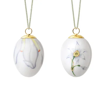 Royal Copenhagen -pääsiäismuna 2022 6 cm 2 osaa - Runoilijan pääsiäislilja nuppu & terälehti - Royal Copenhagen