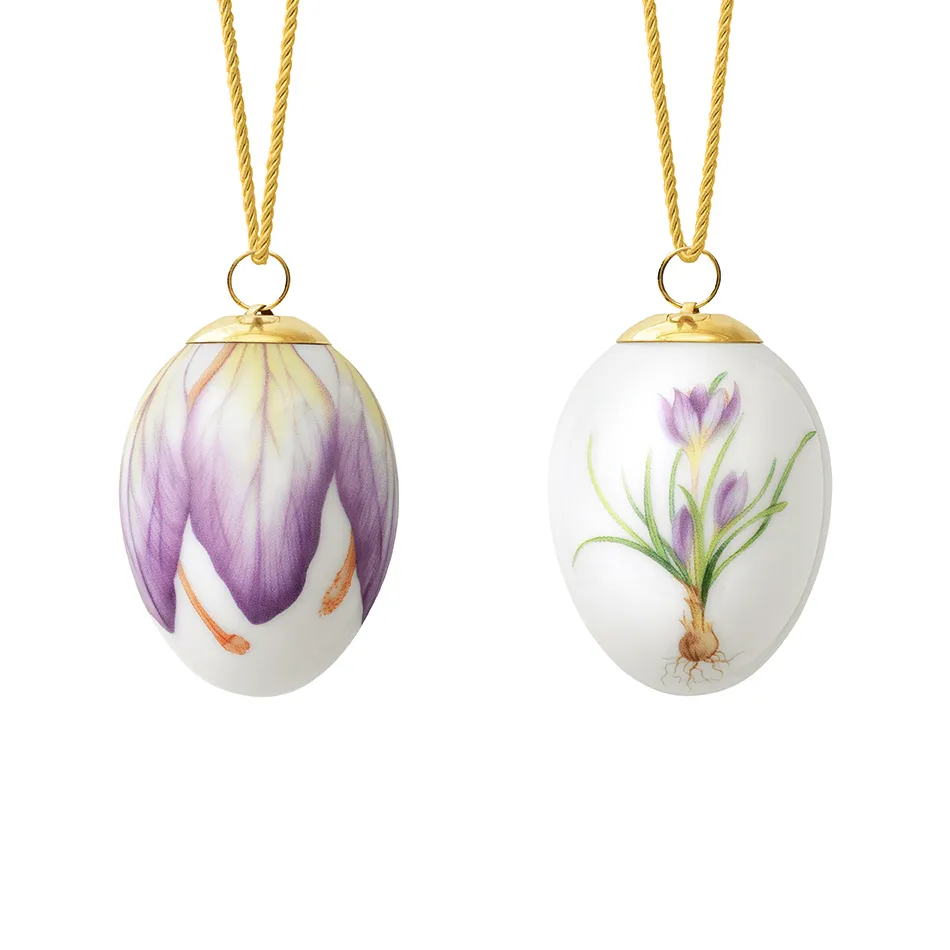 Royal Copenhagen -pääsiäismuna 2022 6 cm 2 osaa, Violetti krookus nuppu & terälehti Royal Copenhagen