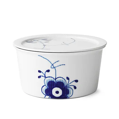 Sininen Mega Riflet kulho kannella, 100 cl Royal Copenhagen