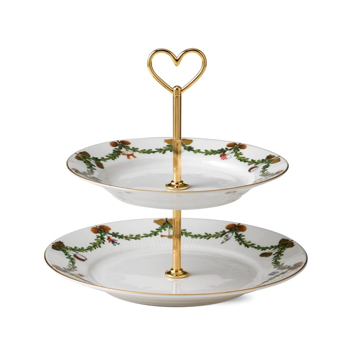 Star Fluted Christmas kerroslautanen, 23 cm Royal Copenhagen