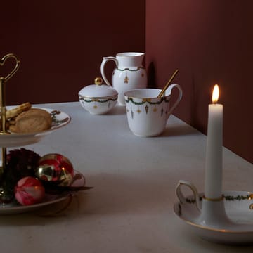 Star Fluted Christmas -kuppi korkealla kädensijalla - 33 cl - Royal Copenhagen