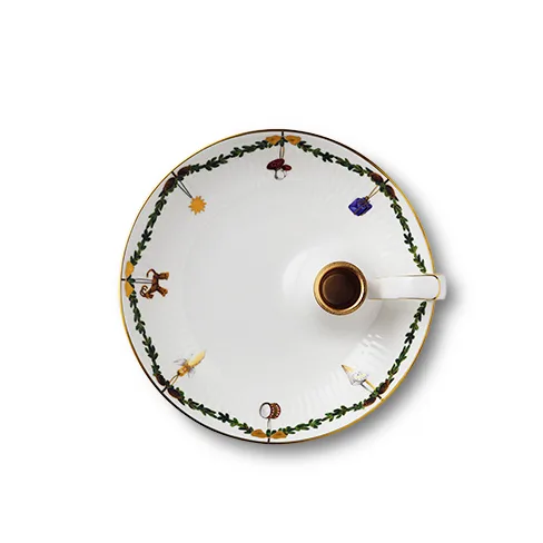 Star Fluted Christmas kynttilänjalka, valkoinen Royal Copenhagen