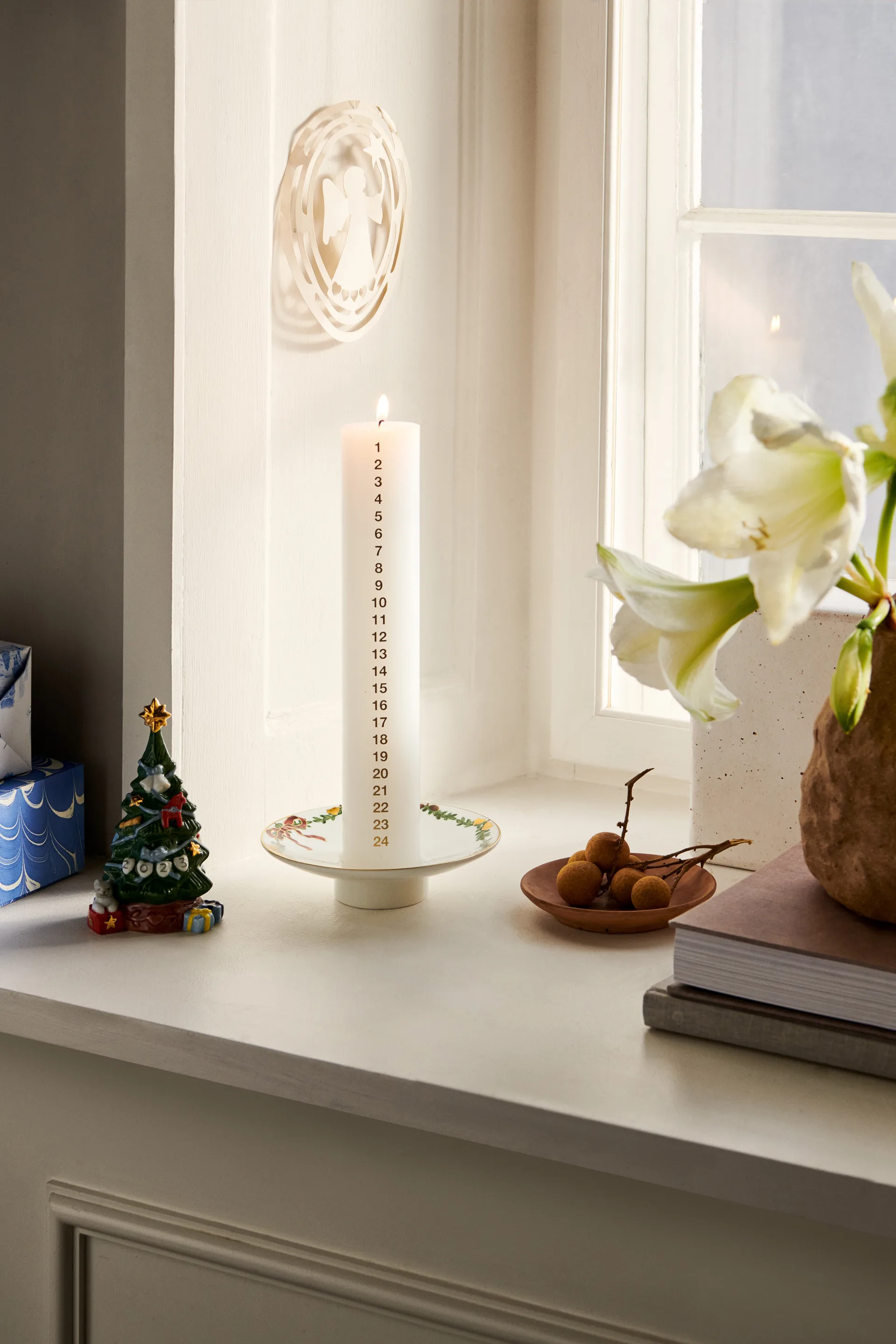 Star Fluted Christmas lämpökynttilänpidike Ø15,5 cm, Valkoinen Royal Copenhagen