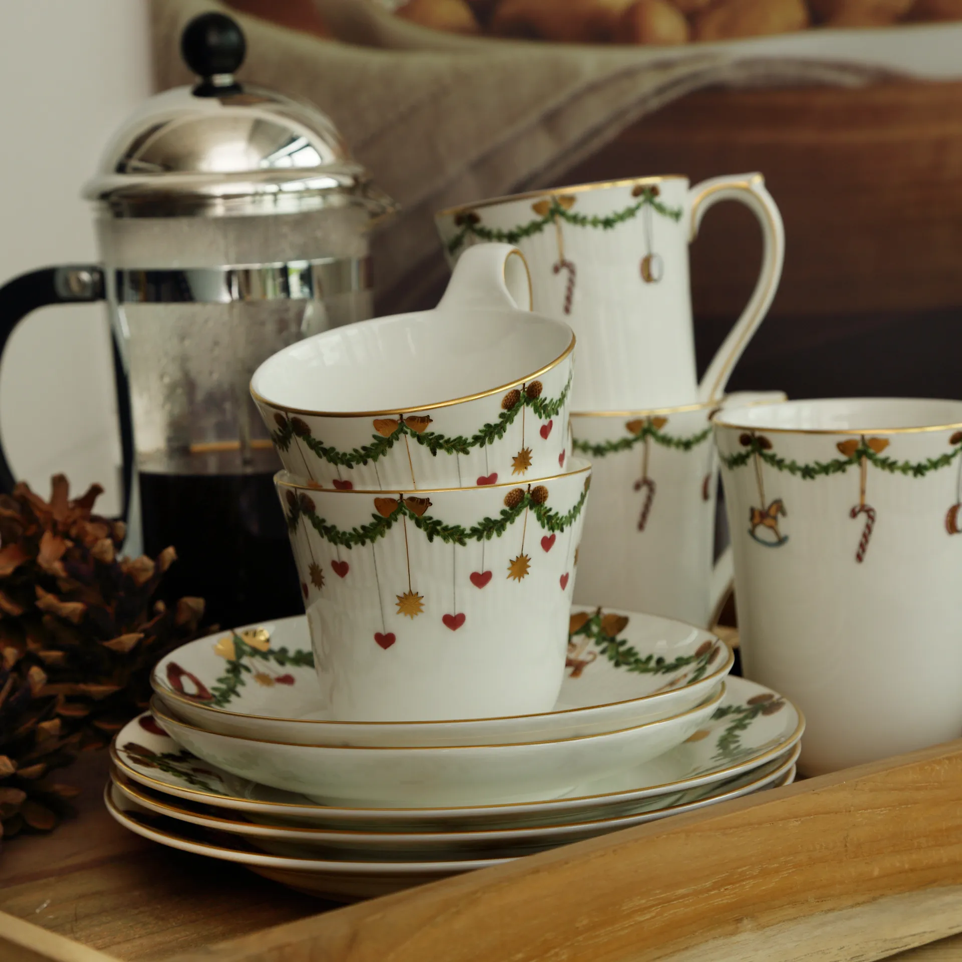 Star Fluted Christmas lautanen, Ø 19 cm Royal Copenhagen