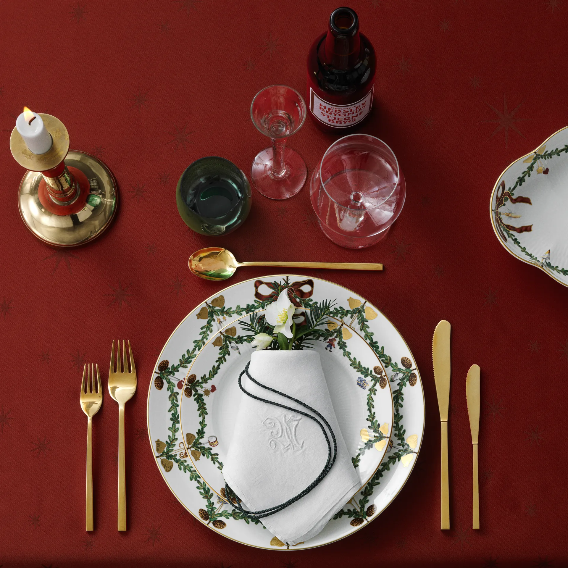 Star Fluted Christmas lautanen, Ø 22 cm Royal Copenhagen