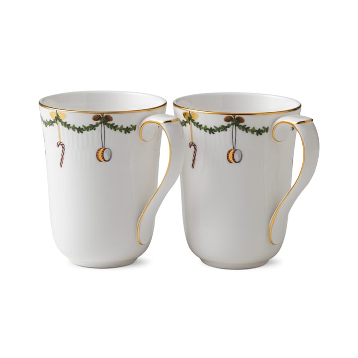 Star Fluted Christmas muki 2 kpl - 33 cl - Royal Copenhagen