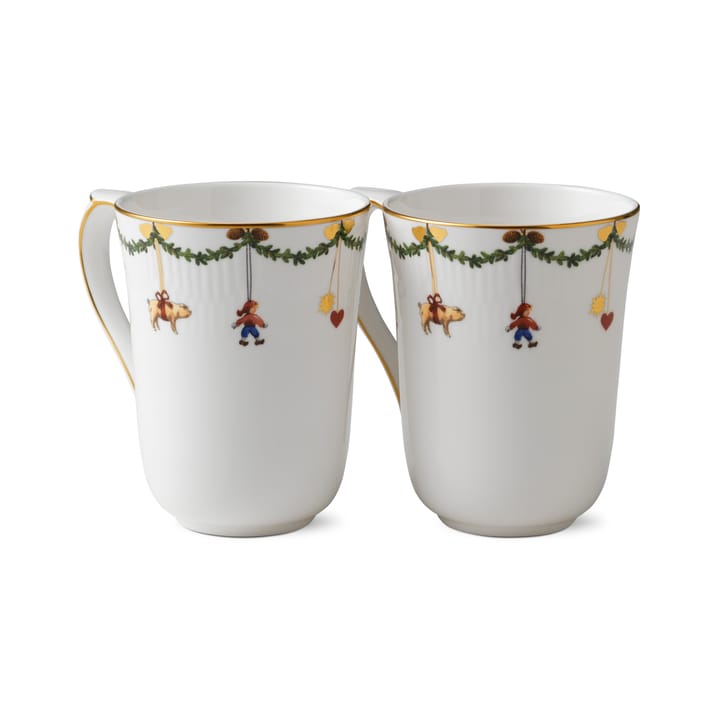 Star Fluted Christmas muki 2 kpl, 33 cl Royal Copenhagen