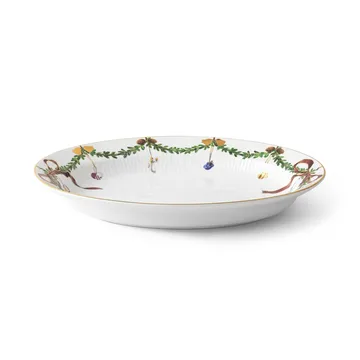 Star Fluted Christmas soikea lautanen - 25,4x34,5 cm - Royal Copenhagen