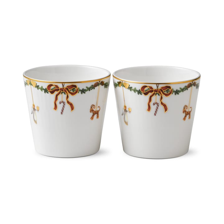 Star Fluted Christmas tarjoilukuppi 2 kpl - 30 cl - Royal Copenhagen