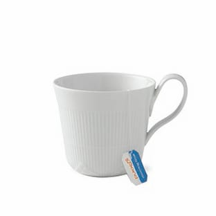 White Elements kuppi korkea kahva, 35 cl Royal Copenhagen