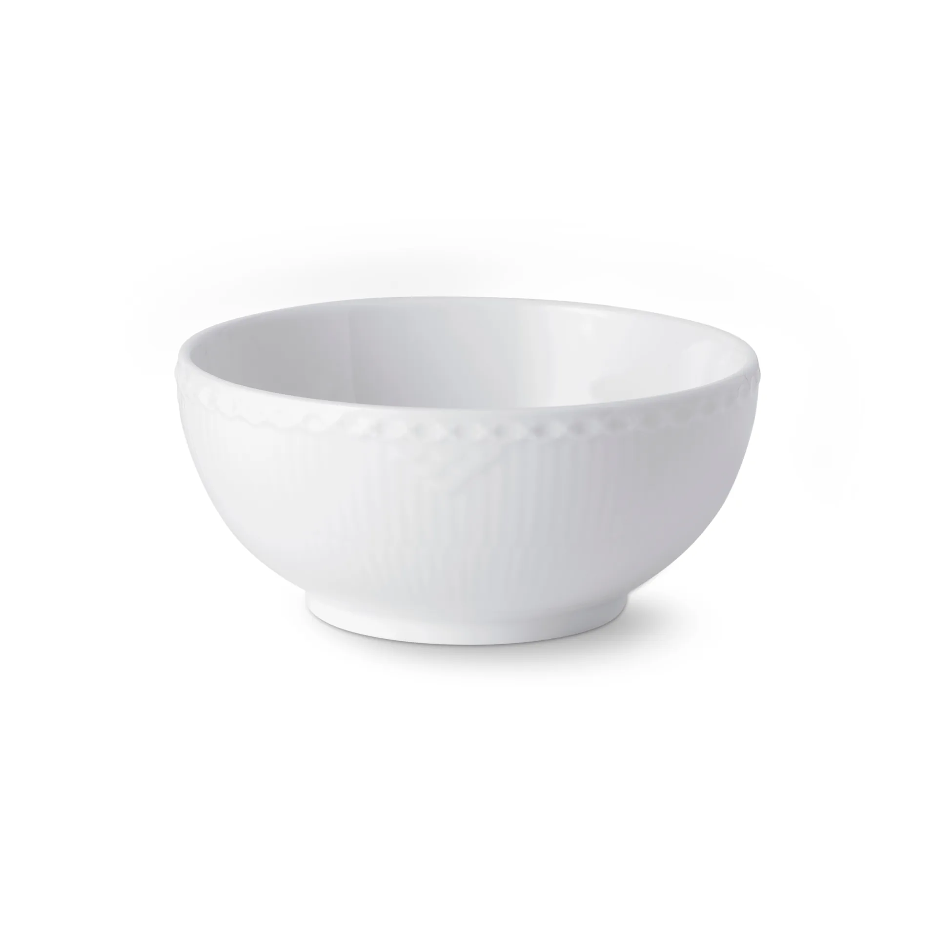 White Fluted Half Lace -kulho, 15 cm Royal Copenhagen