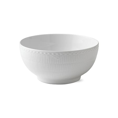 White Fluted Half Lace -kulho - 24 cm - Royal Copenhagen