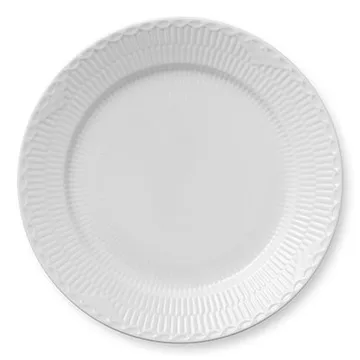 White Fluted Half Lace -lautanen - Ø 27 cm - Royal Copenhagen