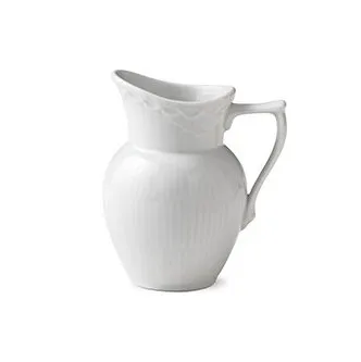 White Fluted Half Lace maitokannu, 17 cl Royal Copenhagen